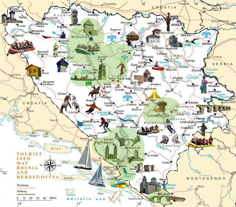 turisticka mapa bosne i hercegovine