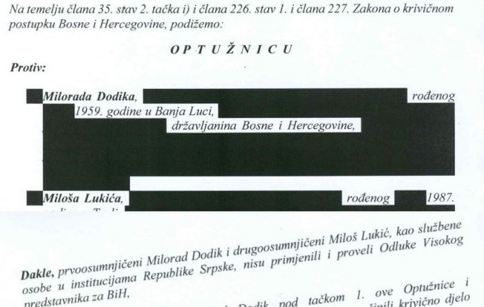 BEZ OBZIRA NA POLITIČKE IZJAVE: Milorad Dodik mora kao optuženik doći u sudnicu Suda BiH