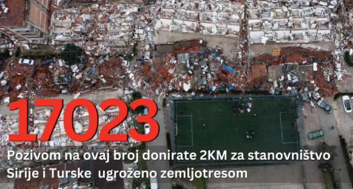 FOTO: Dobojski Info | POKRENUT HUMANITARNI BROJ Crveni krst prikuplja pomoć za pogođene zemljotresom, pozivom se doniraju 2 KM