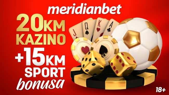 KLADIONICA MERIDIAN: Registruj se i uzmi 35 KM bonusa!