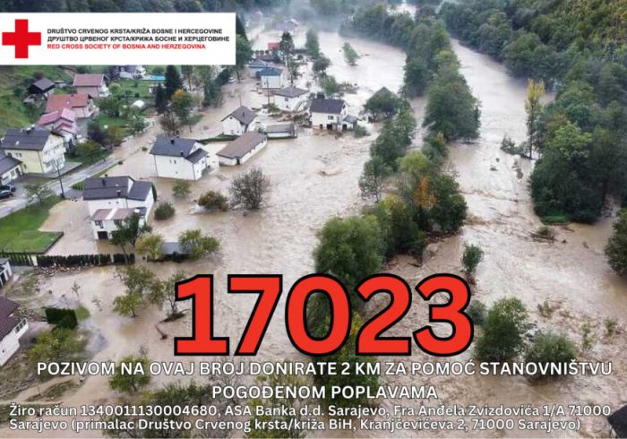 Crveni krst poziva građane da se uključe u akciju: Pozovite HUMANITARNI BROJ 17023 i pomozite stanovništvu pogođenom poplavama