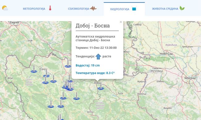 FOTO: Dobojski Info | DOBOJ: Vodostaj Bosne od jutros povećan za sedam centimetara