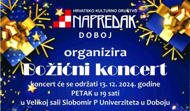 FOTO: Dobojski Info | Tradicionalni Božićni koncert u organizaciji HKD Napredak Doboj