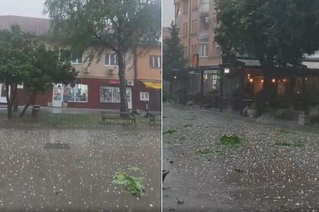 FOTO: Dobojski Info | JAKA OLUJA U Modriči padao grad veličine oraha, nevrijeme se kreće prema Posavini