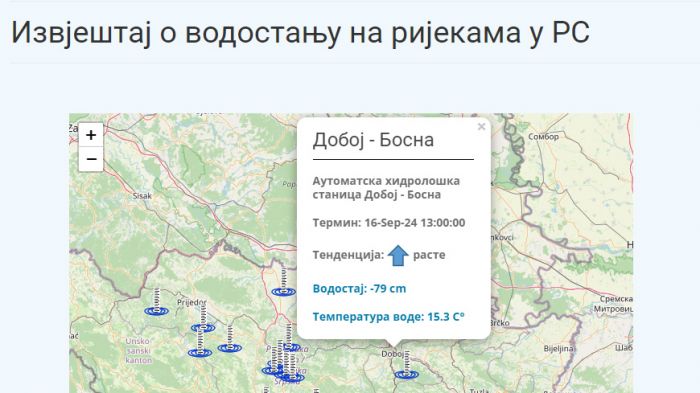 DOBOJ: Vodostaj rijeke Bosne u porastu