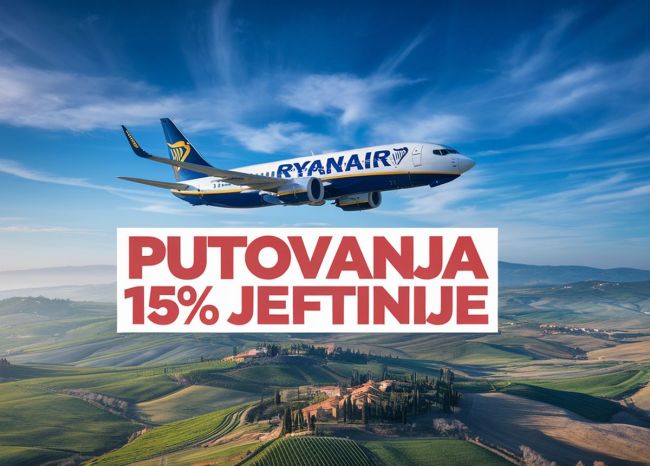 FOTO: Dobojski Info | Ryanair pokrenuo 48-časovnu rasprodaju sa 15% popusta na karte za zimska putovanja