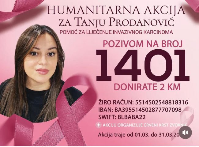 HUMANITARNA AKCIJA ZA TANJU PRODANOVIĆ: Poziv na pomoć u borbi protiv teške bolesti