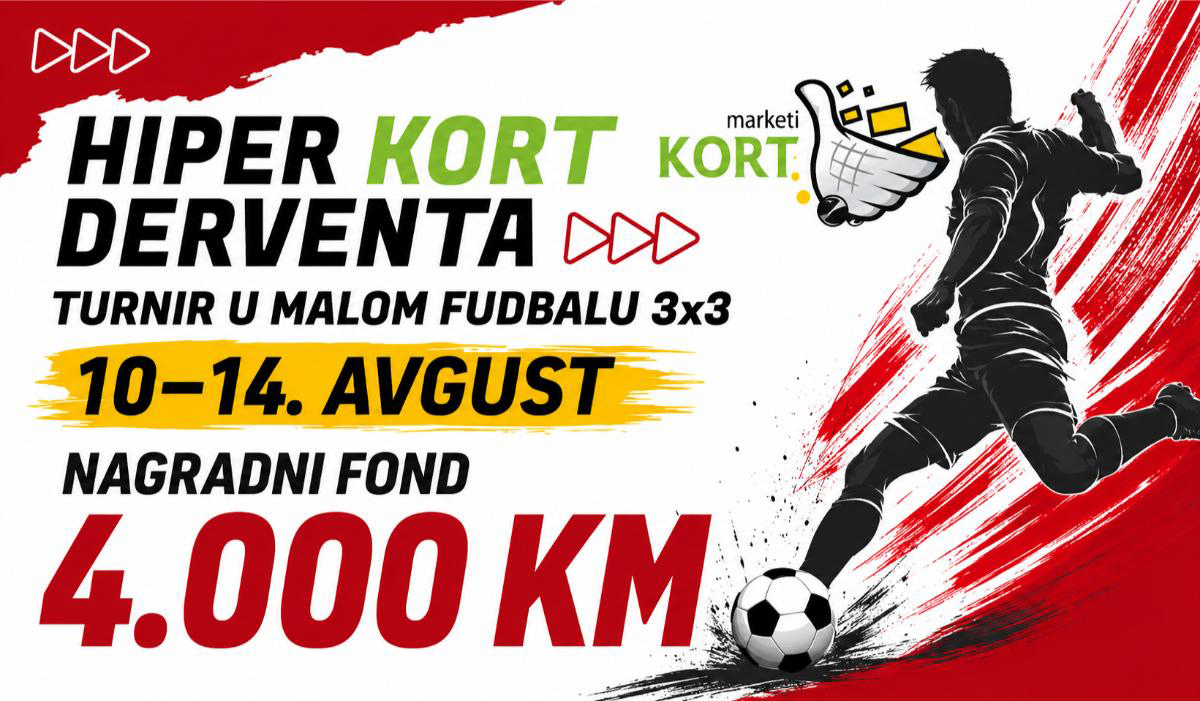 Derventa od 10. do 14. avgusta u znaku fudbala 3x3: Nagradni fond 4.000 KM