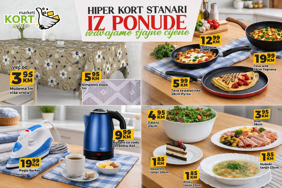 Super ponuda u Hiper Kortu Stanari – akcijske cijene koje se ne propuštaju