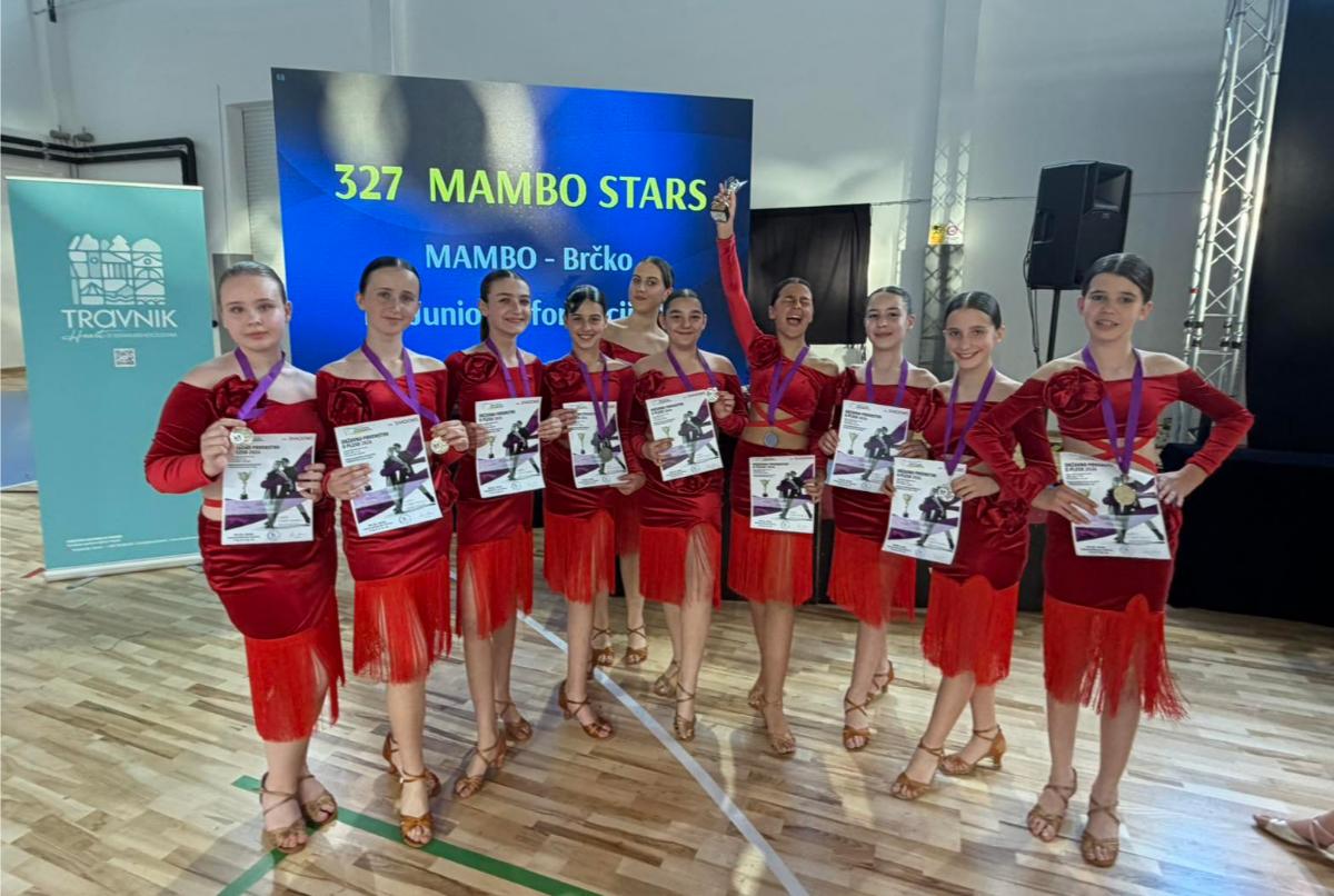 (FOTO) DOBOJ: Šest pehara za plesni klub „Stage“ na državnom prvenstvu u Travniku