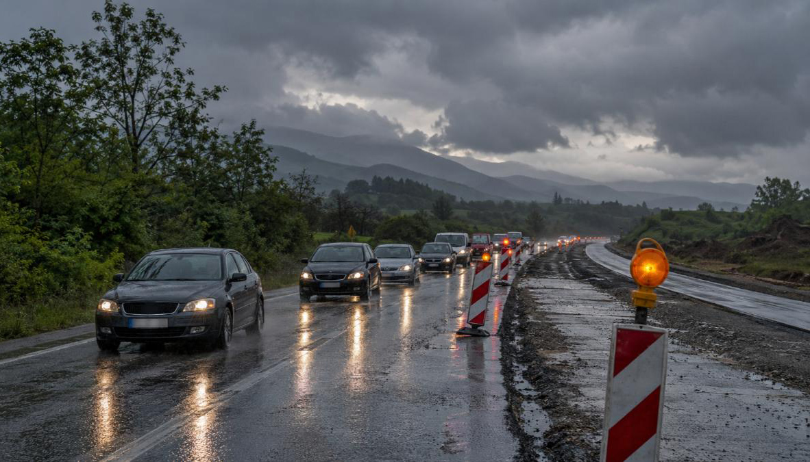 PUTEVI: Kiša, pljuskovi i brojne obustave traže dodatni oprez vozača