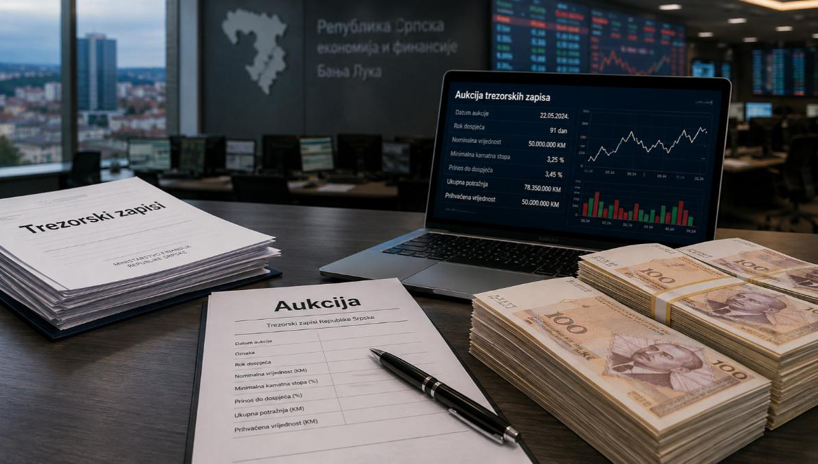 Srpska danas na Banjalučkoj berzi planira zaduženje od 50 miliona KM