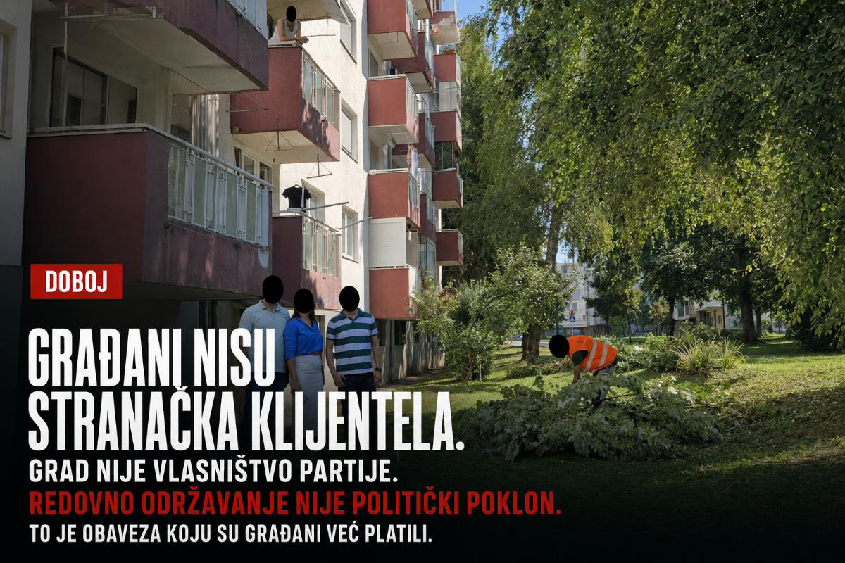 DOBOJ: „Pozovi SNSD radi redovnog održavanja“ – građani plaćaju, stranka se predstavlja kao posrednik
