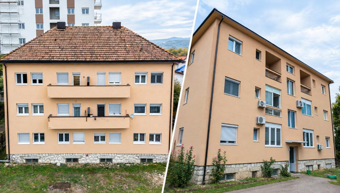 DOBOJ: Zgrada iz 1949. godine dobila novu fasadu, potrebe za grijanjem gotovo upola manje
