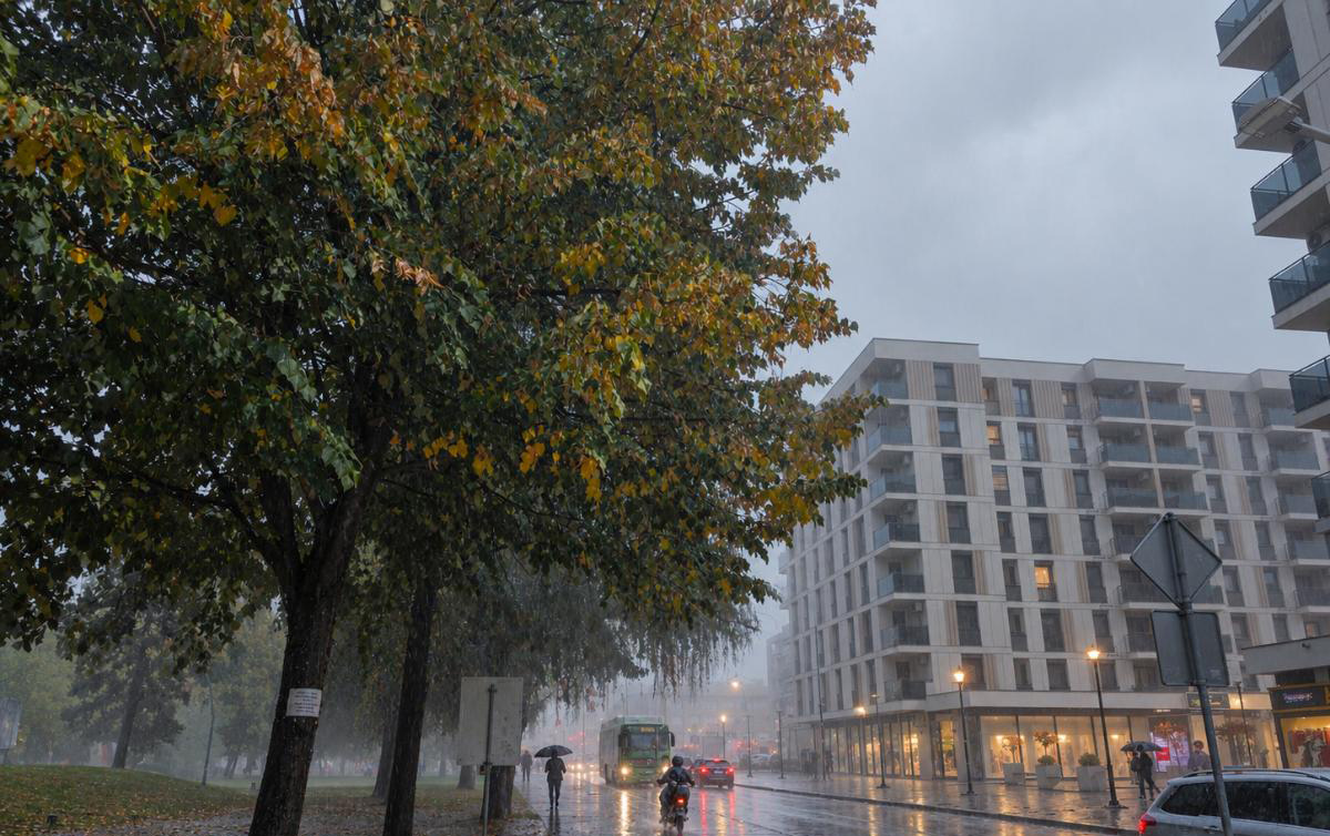 VRIJEME: Kišno i svježe jutro u Doboju, temperatura 9 stepeni
